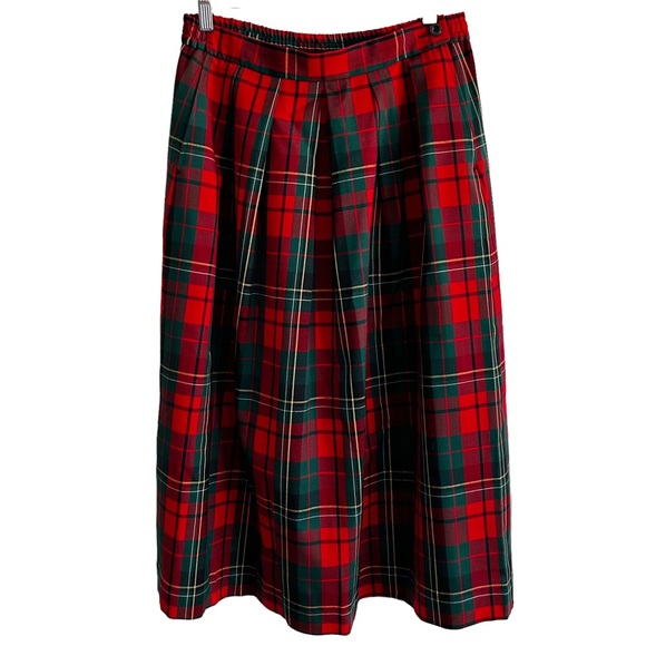 Pendleton Dresses & Skirts - Vintage Pendleton Red Tartan Wool Pleated Skirt 8 EUC
